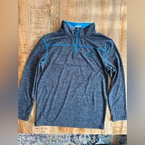 NFL Team Apparel Carolina Panthers Youth 1/4 Zip Pullover - Size L (10/12)
